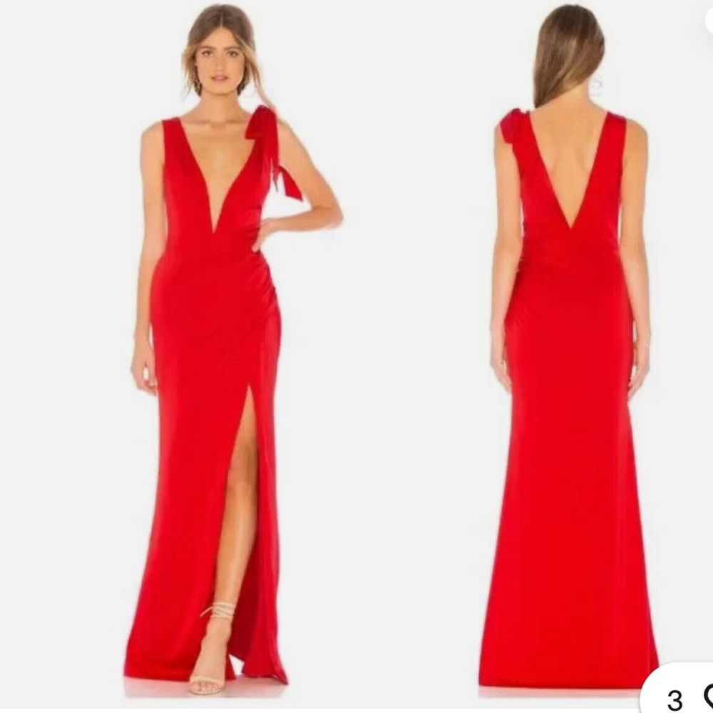 Lovers + Friends Revolve Patrick red formal cocktail maxi dress women size XS